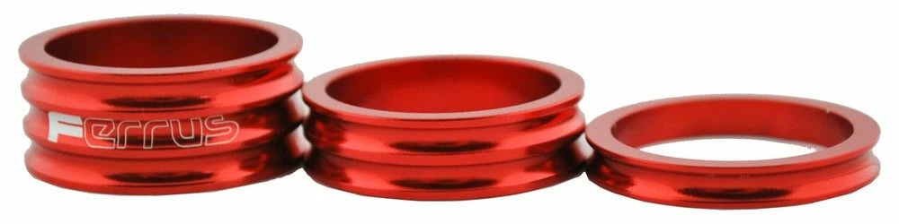Bague Ferrus Alu Rouge 1" 1/8 3 Bague Ferrus Alu Rouge 1" 1/8