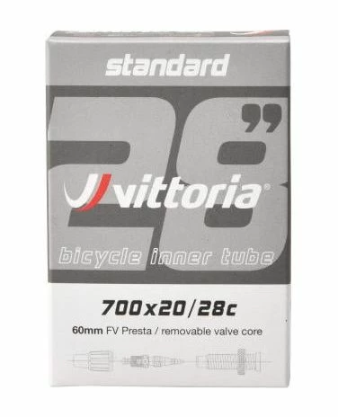 Chambre à Air Vittoria Standard 700x20/28 - Valve Filetée 3 Chambre à Air Vittoria Standard 700x20/28 - Valve Filetée