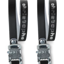 Courroies Zefal MT Christophe Cuir Leather Toe-Straps Noires